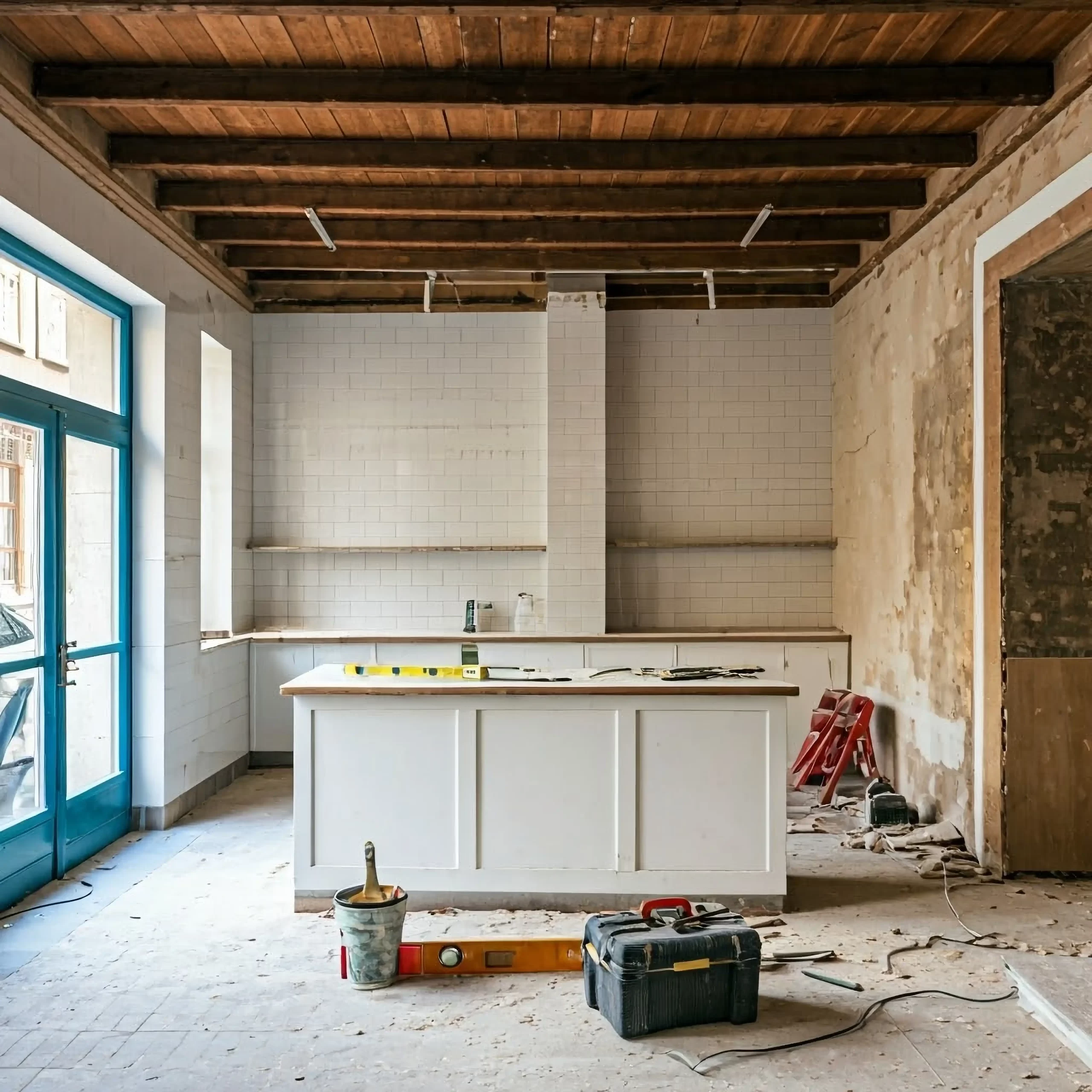 Reformas integrales de espacios comerciales con materiales de construcción de primera calidad.